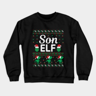 Christmas Son Elf Gifts | Ugly Christmas Sweater Crewneck Sweatshirt